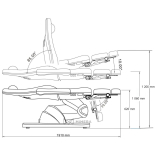 Fußpflege-/Podologiestuhl elektrisch BARON E3 - weiß, PVC in medizinischer Qualität