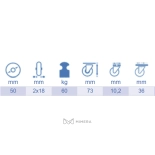 Doppel-Lenkrolle mit Bremse