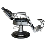 Retro Barberstuhl RENOIR GREY - matt schwarz