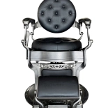 Retro Barberstuhl RENOIR GREY - matt schwarz