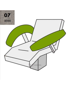 Armlehnenbezug (1 Paar) 75x15 cm – grau