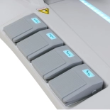 Elektrische Untersuchungsliege RAMON GYNO DELUX E4 – drehbar, weiß, PVC in medizinischer Qualität