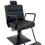 Barberstuhl MASTER BLACK - matt schwarz - Zweite Wahl!