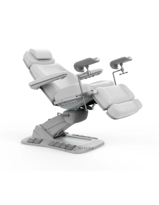 Elektrische Untersuchungsliege RAMON GYNO DELUX E4 – drehbar, weiß, PVC in medizinischer Qualität