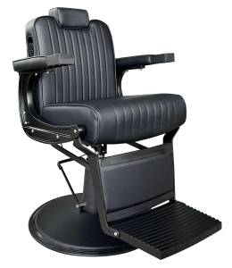 Barberstuhl COOL BLACK - matt schwarz