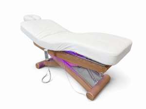 Elektrische SPA-Liege Silverfox LUNA PLUS E3 – mit Heizfunktion, teak/weiß