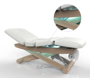 Elektrische SPA-Liege Silverfox LUNA SPLIT E3 – teak/weiß