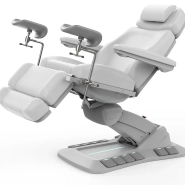 Elektrische Untersuchungsliege RAMON GYNO DELUX E4 – drehbar, weiß, PVC in medizinischer Qualität