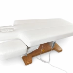 Elektrische SPA-Liege Silverfox LIPS PLUS E4 – mit Heizfunktion, teak/weiß