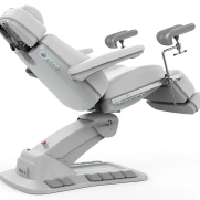 Vyšetrovacie lehátko elektrické RAMON GYNO DELUX E4 – otočné, biela, PVC v lekárskej kvalite