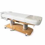 Elektryczna leżanka SPA Silverfox TARA PLUS E4 – z funkcją podgrzewania, system audio-wibracyjny, teak/biały