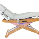 SPA Wellnessliege LUNA ARM PLUS E3 - mit Heizung und Audio/Vibrationssystem, teak/hellgrau