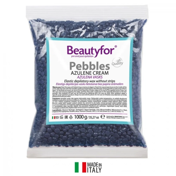 Enthaarungswachs Beautyfor Pebbles Azulene Cream 1000 g